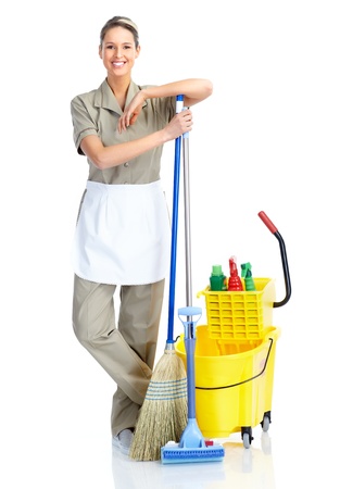 Lady with mop